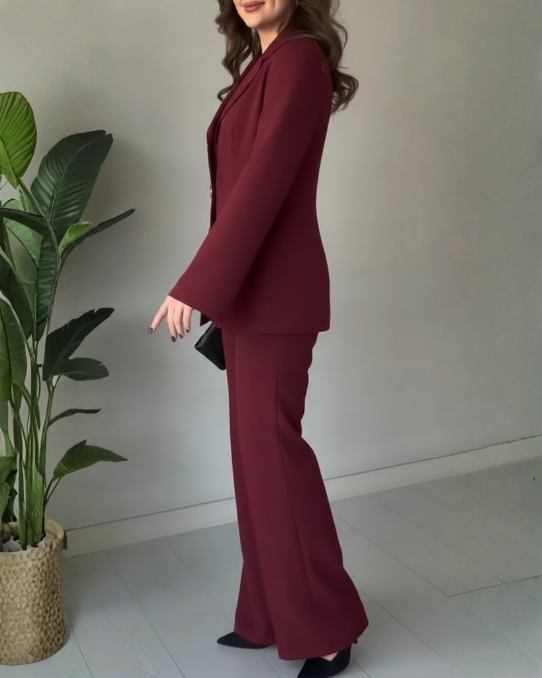 Conjunto de casaco e leggings para mulher