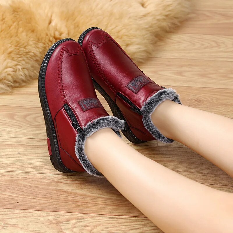 Botas Polares em Pele para mulher