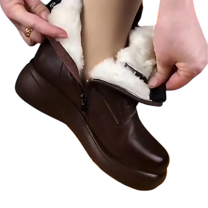 Botas de cano alto para mulher com forro de algodão e pele macia. 