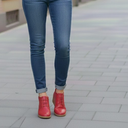 Botas Maya em Pele com Cunha para Mulher 
