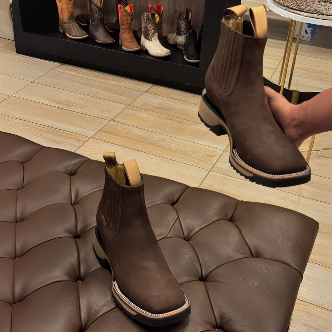 Botins Cowboy em Pele para Homem 