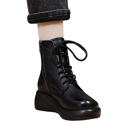 Botas de cano alto para mulher com forro de algodão e pele macia. 