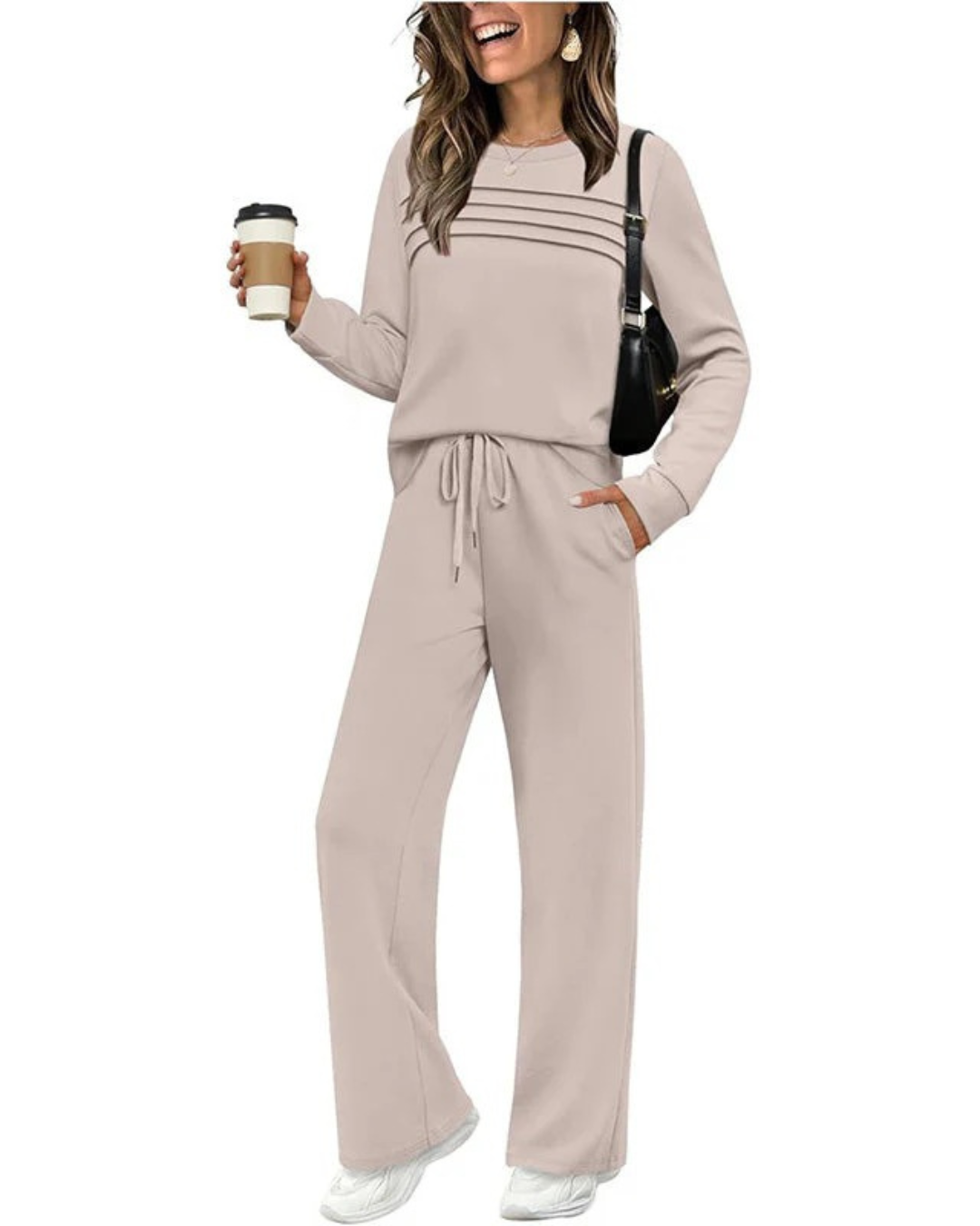 Conjunto de Camisola e Calças Casual para Mulher 