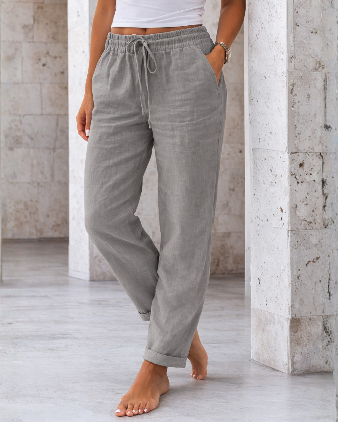Calça respirável de corte descontraído