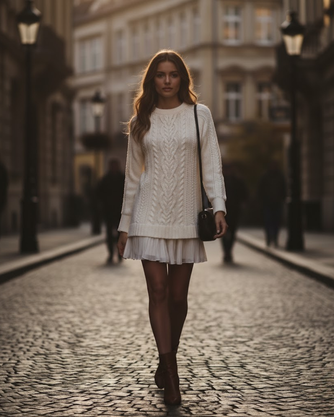 Vestido curto Malha com estampado em malha. 
