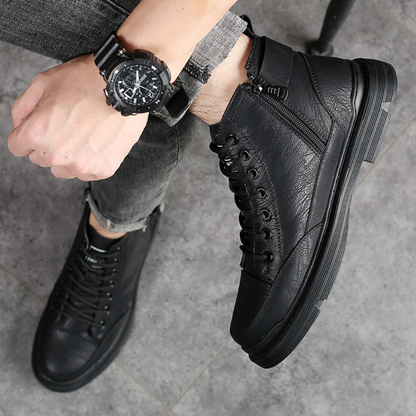 Botas Homem em pele com forro em pele 