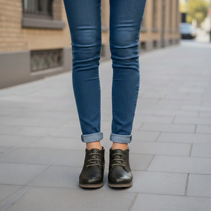 Botas Maya em Pele com Cunha para Mulher 