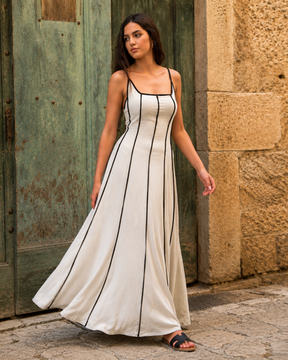 Vestido Comprido com Alças Finas