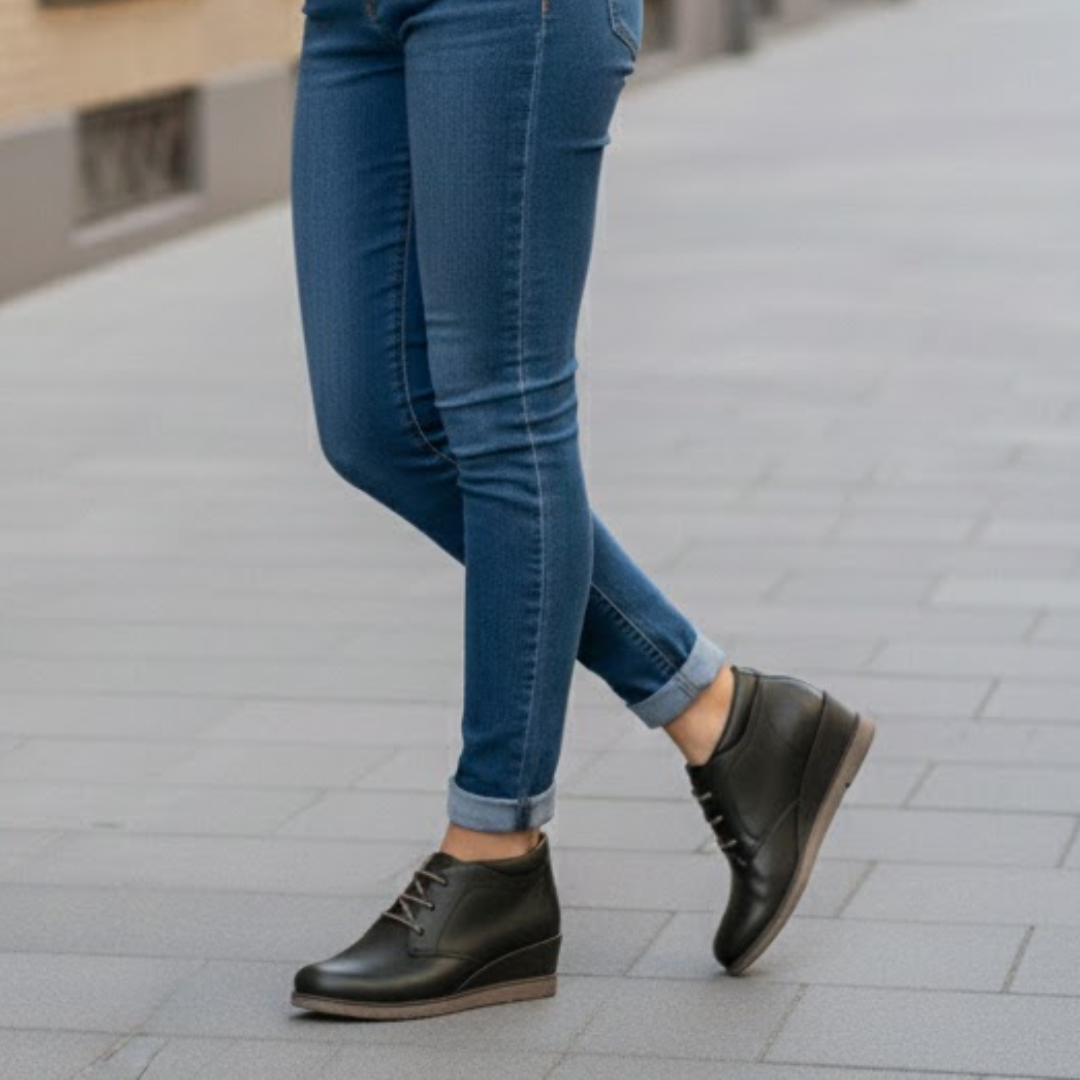 Botas Maya em Pele com Cunha para Mulher 