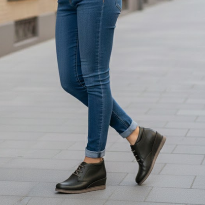 Botas Maya em Pele com Cunha para Mulher 
