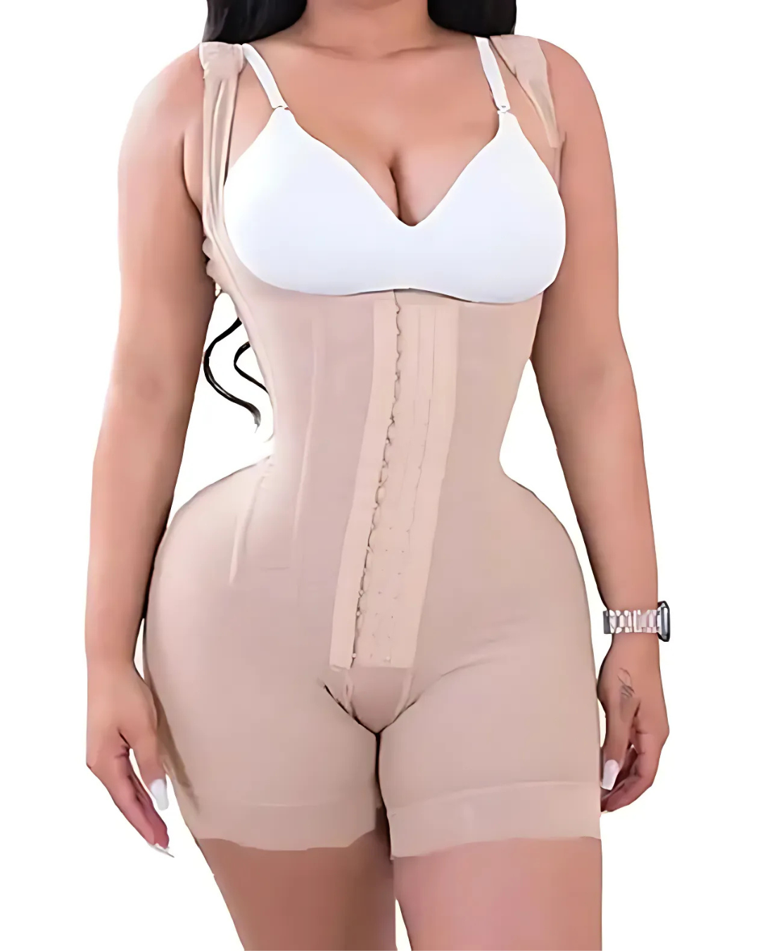 Body de Dupla Compressão com Gancho e Controlo de Abdominal