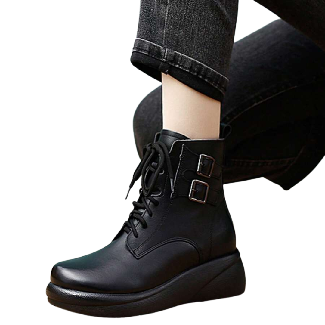 Botas de cano alto para mulher com forro de algodão e pele macia. 