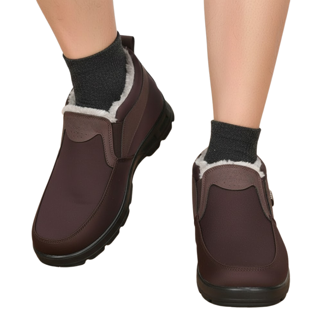 Sapatos de inverno impermeáveis ​​e acolchoados para homem 
