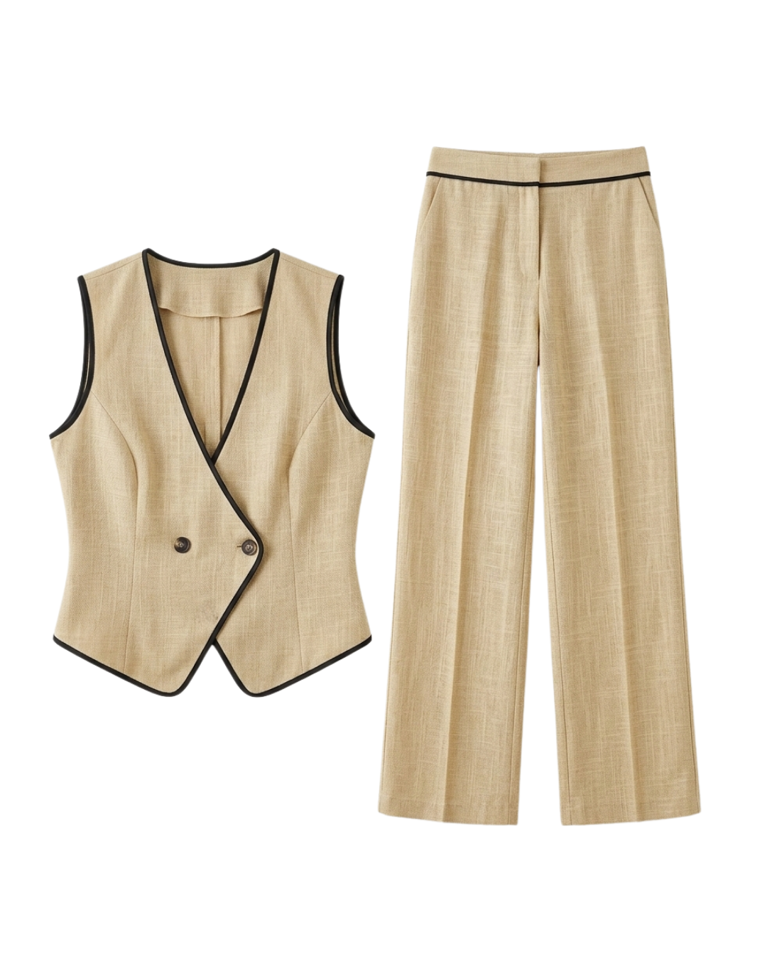 Conjunto de alfaiataria moderno e versátil para mulher. 