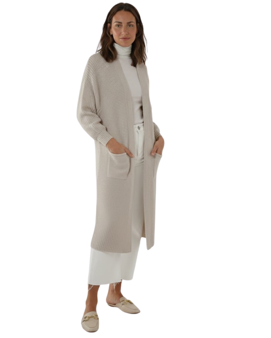 Cardigan Comprido de Malha para Mulher 