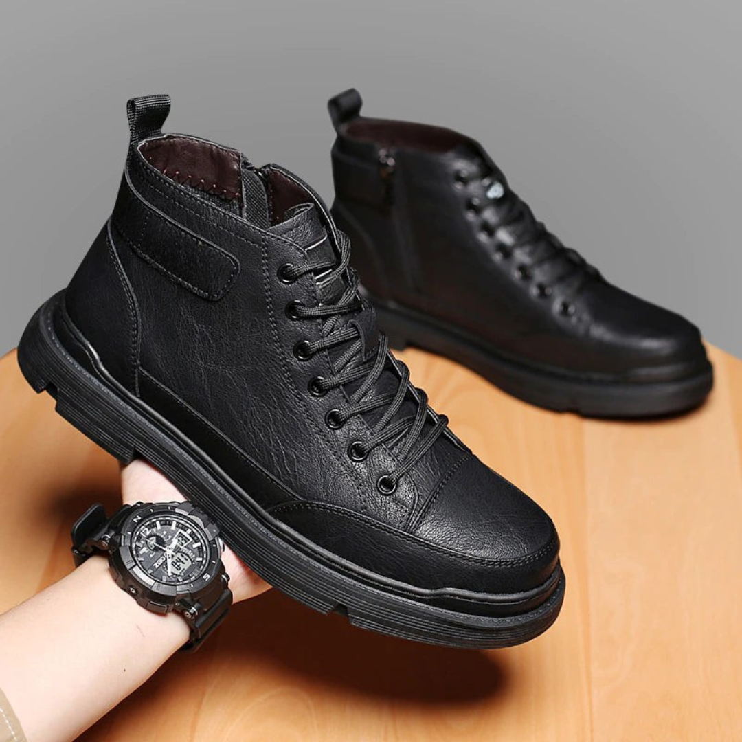 Botas Homem em pele com forro em pele 
