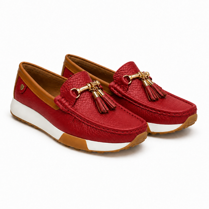 Mocassins em pele com plataforma