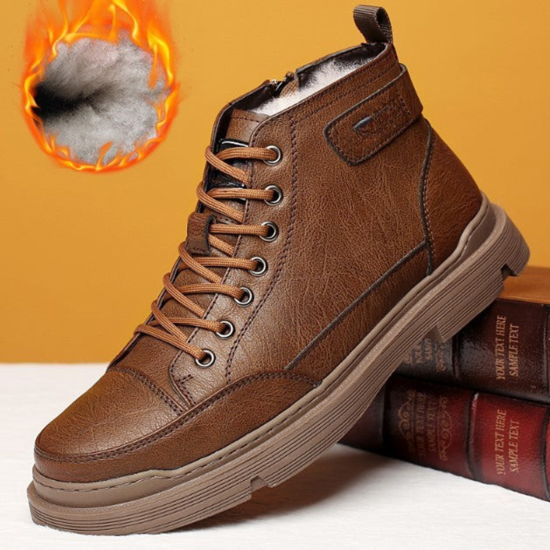 Botas Homem em pele com forro em pele 