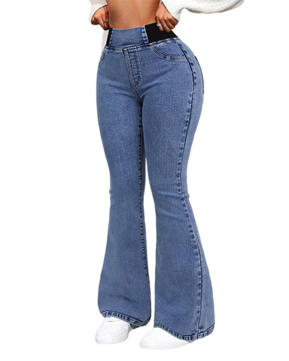 Jeans à Boca de Sino Cintura Alta 